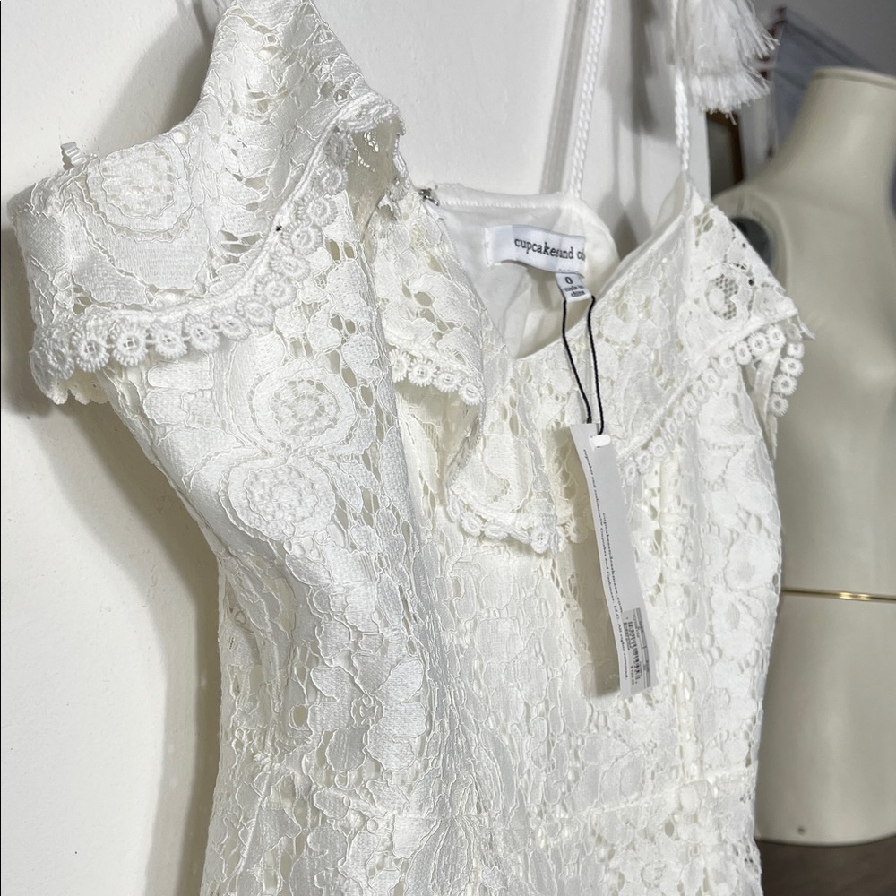 White Lace Dress - Picture 8 of 9